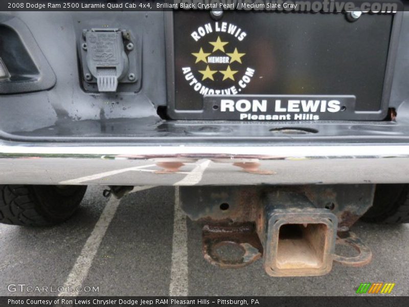 Brilliant Black Crystal Pearl / Medium Slate Gray 2008 Dodge Ram 2500 Laramie Quad Cab 4x4