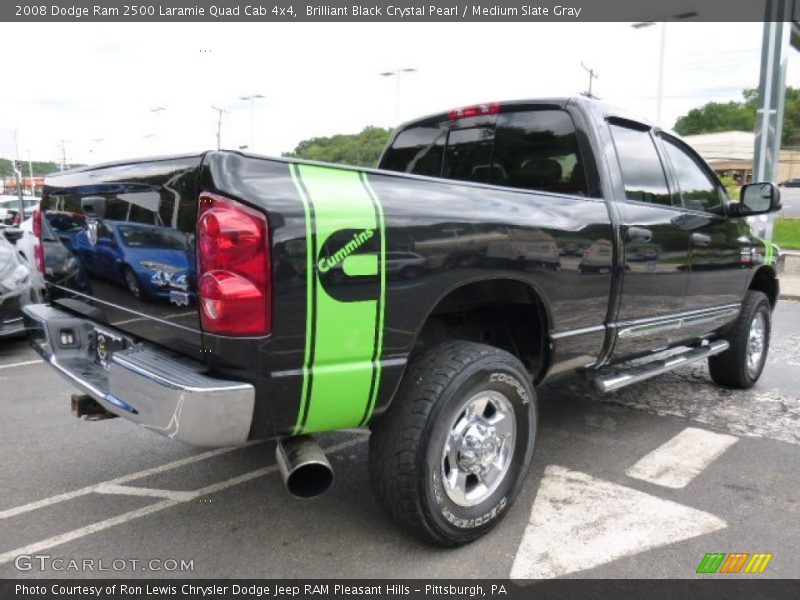 Brilliant Black Crystal Pearl / Medium Slate Gray 2008 Dodge Ram 2500 Laramie Quad Cab 4x4