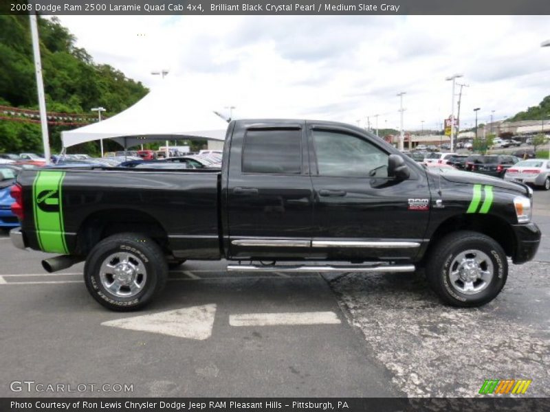 Brilliant Black Crystal Pearl / Medium Slate Gray 2008 Dodge Ram 2500 Laramie Quad Cab 4x4