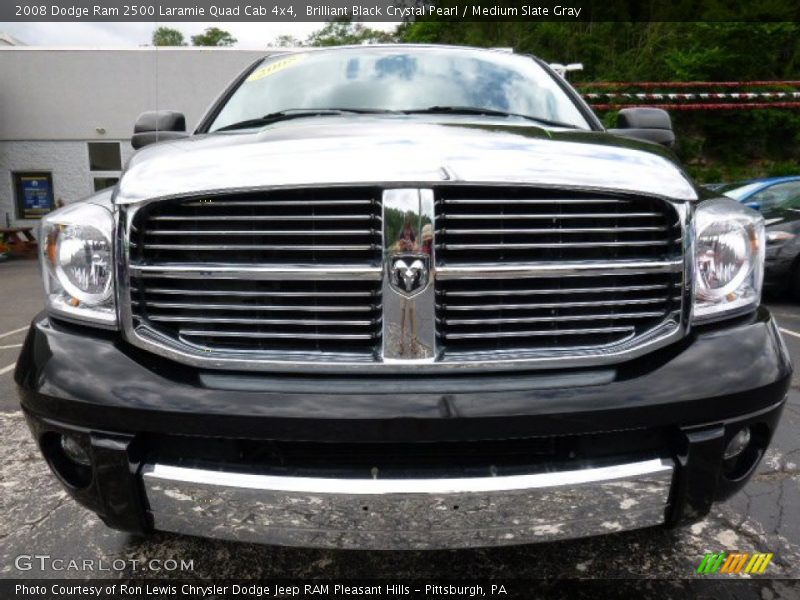 Brilliant Black Crystal Pearl / Medium Slate Gray 2008 Dodge Ram 2500 Laramie Quad Cab 4x4