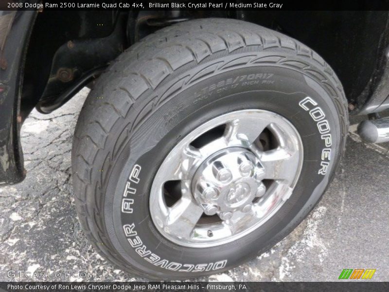 Brilliant Black Crystal Pearl / Medium Slate Gray 2008 Dodge Ram 2500 Laramie Quad Cab 4x4