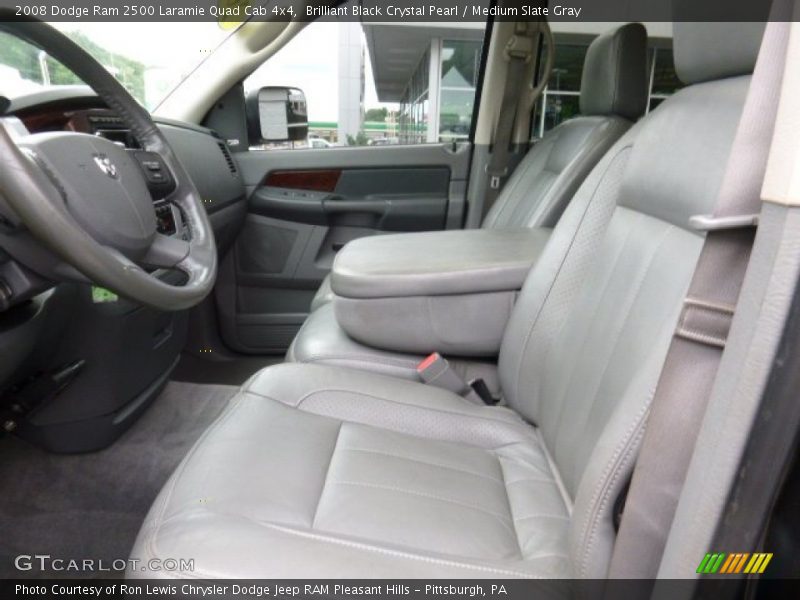 Brilliant Black Crystal Pearl / Medium Slate Gray 2008 Dodge Ram 2500 Laramie Quad Cab 4x4