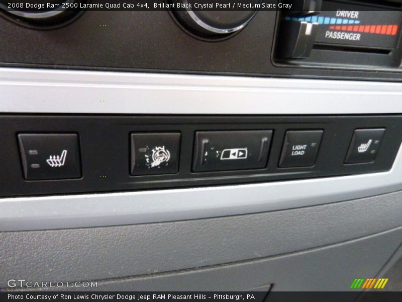Brilliant Black Crystal Pearl / Medium Slate Gray 2008 Dodge Ram 2500 Laramie Quad Cab 4x4