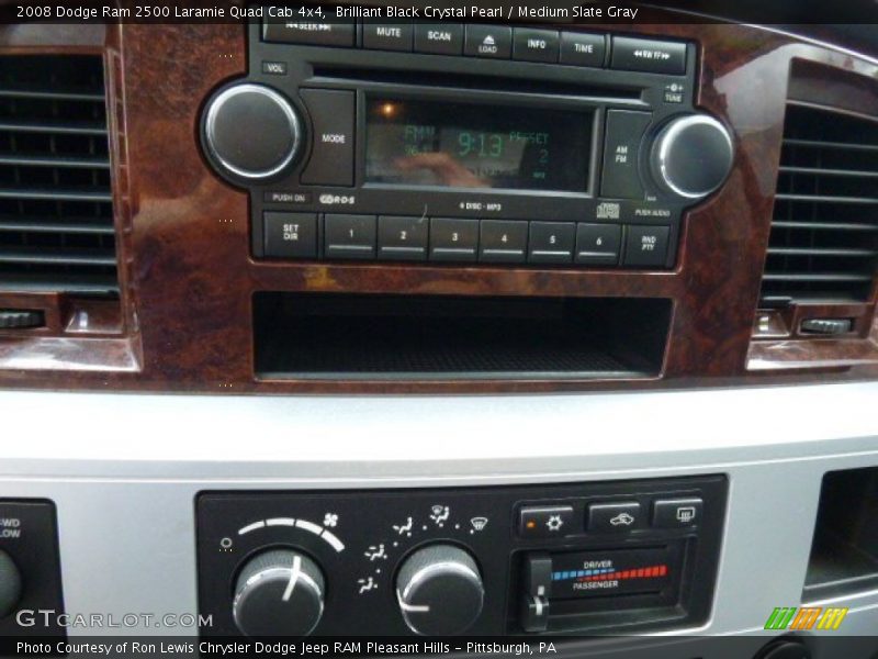 Brilliant Black Crystal Pearl / Medium Slate Gray 2008 Dodge Ram 2500 Laramie Quad Cab 4x4