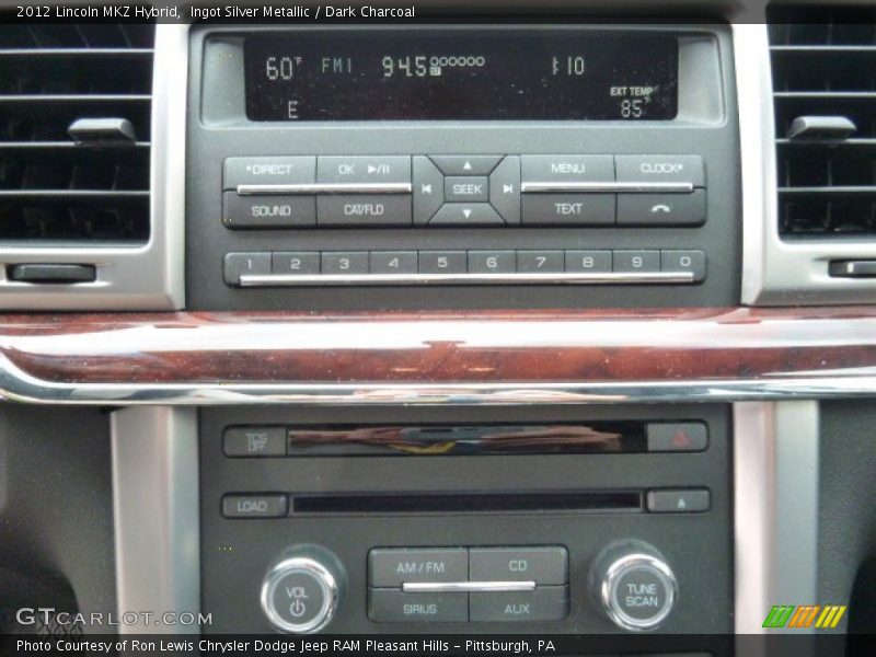 Ingot Silver Metallic / Dark Charcoal 2012 Lincoln MKZ Hybrid
