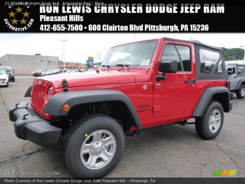 Firecracker Red / Black 2015 Jeep Wrangler Sport 4x4