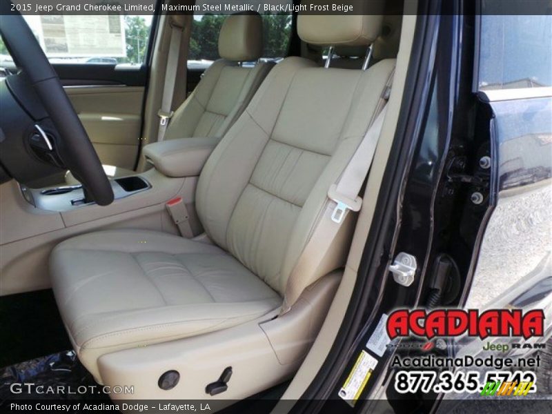 Maximum Steel Metallic / Black/Light Frost Beige 2015 Jeep Grand Cherokee Limited