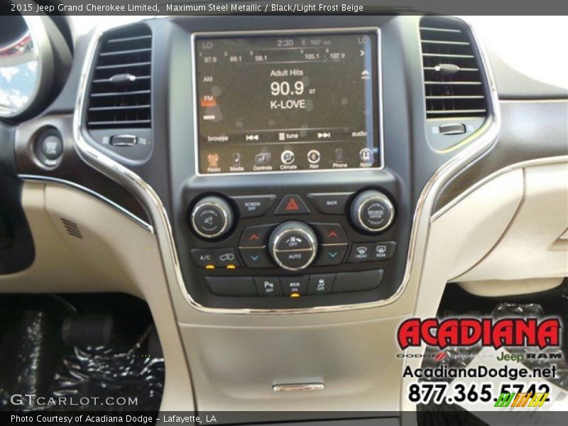 Maximum Steel Metallic / Black/Light Frost Beige 2015 Jeep Grand Cherokee Limited