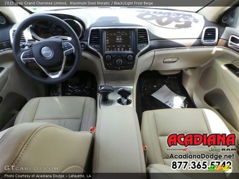 Maximum Steel Metallic / Black/Light Frost Beige 2015 Jeep Grand Cherokee Limited