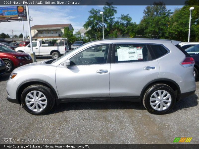 Brilliant Silver / Charcoal 2015 Nissan Rogue S AWD
