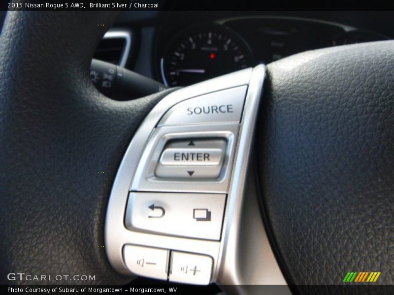 Brilliant Silver / Charcoal 2015 Nissan Rogue S AWD