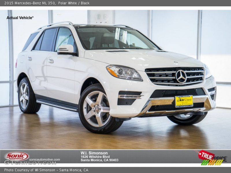 Polar White / Black 2015 Mercedes-Benz ML 350
