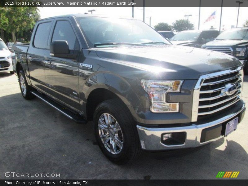 Magnetic Metallic / Medium Earth Gray 2015 Ford F150 XLT SuperCrew