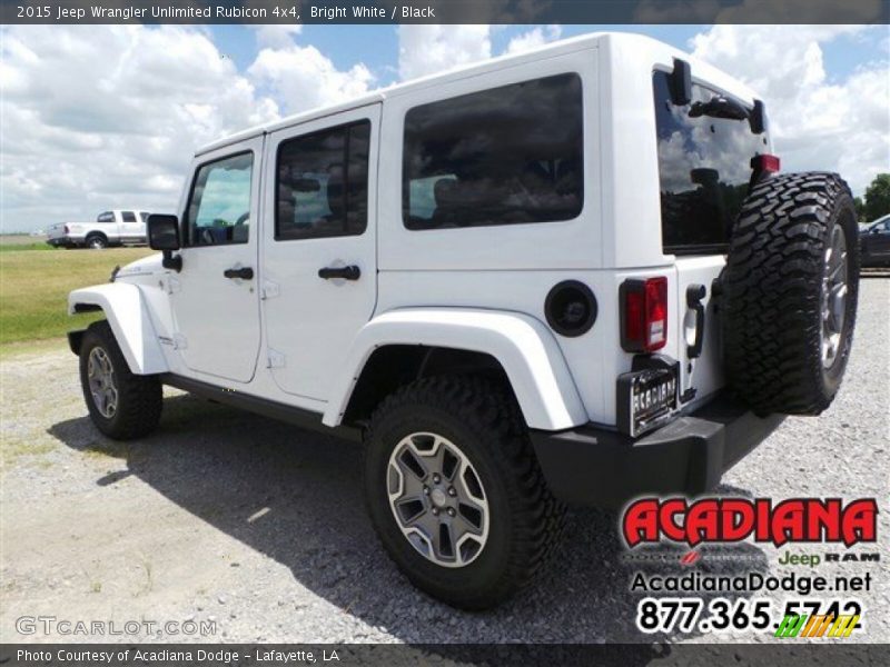 Bright White / Black 2015 Jeep Wrangler Unlimited Rubicon 4x4