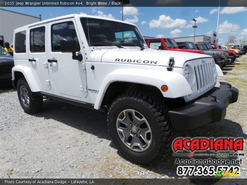 Bright White / Black 2015 Jeep Wrangler Unlimited Rubicon 4x4