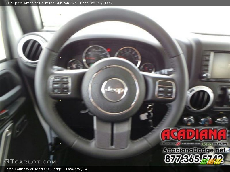 Bright White / Black 2015 Jeep Wrangler Unlimited Rubicon 4x4
