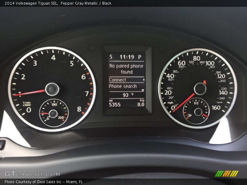 Pepper Gray Metallic / Black 2014 Volkswagen Tiguan SEL