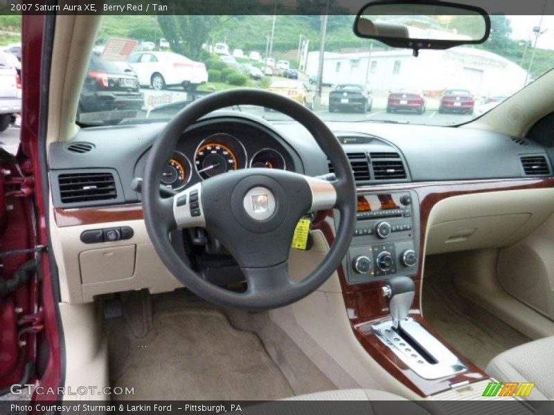 Berry Red / Tan 2007 Saturn Aura XE