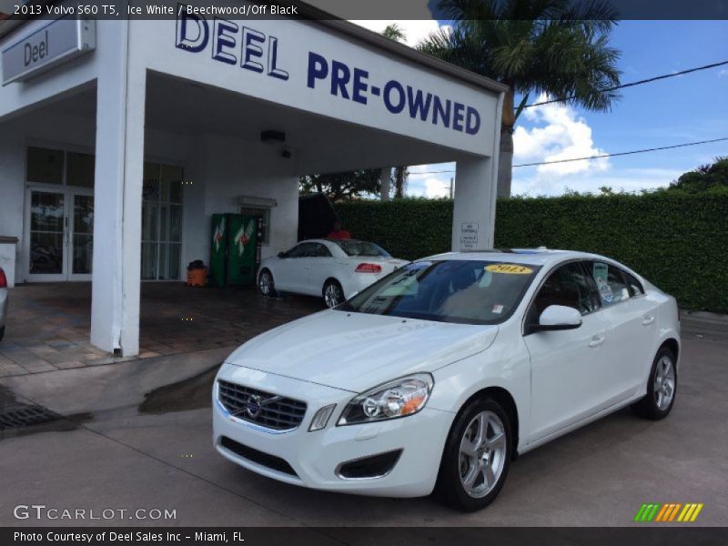Ice White / Beechwood/Off Black 2013 Volvo S60 T5