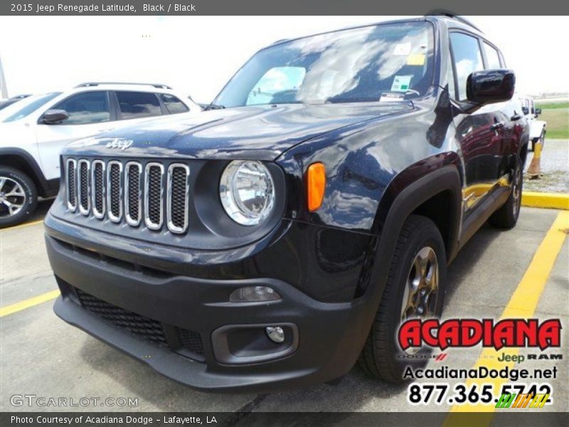 Black / Black 2015 Jeep Renegade Latitude