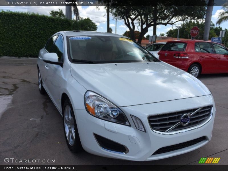 Ice White / Beechwood/Off Black 2013 Volvo S60 T5