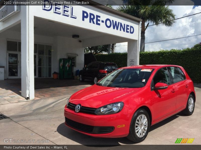 Tornado Red / Titan Black 2012 Volkswagen Golf 4 Door