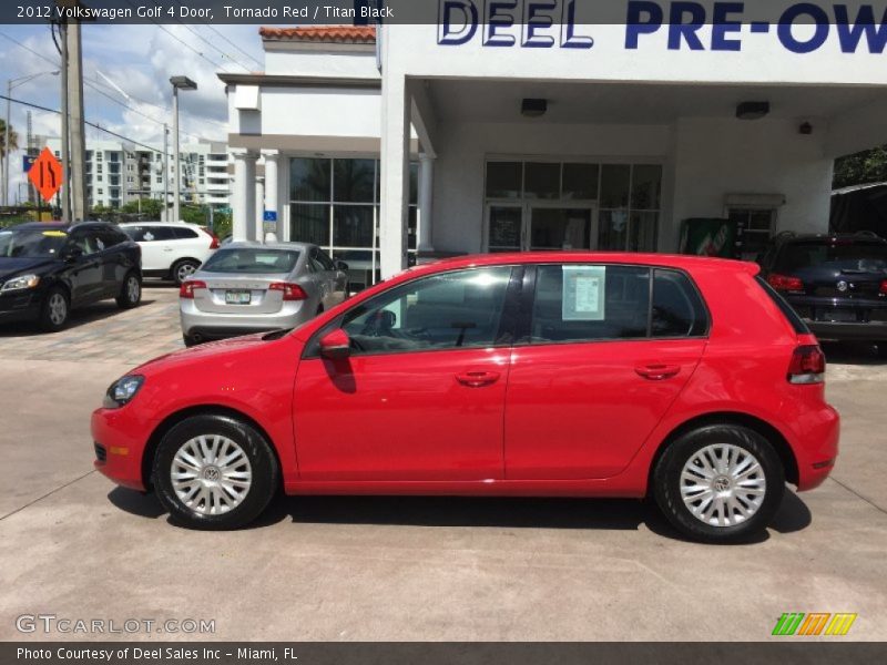 Tornado Red / Titan Black 2012 Volkswagen Golf 4 Door