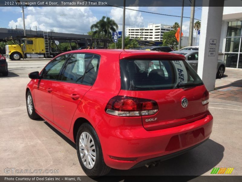 Tornado Red / Titan Black 2012 Volkswagen Golf 4 Door