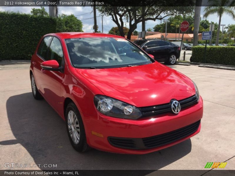 Tornado Red / Titan Black 2012 Volkswagen Golf 4 Door