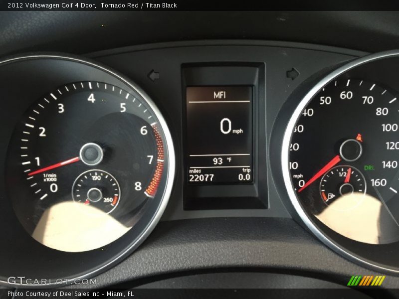 Tornado Red / Titan Black 2012 Volkswagen Golf 4 Door