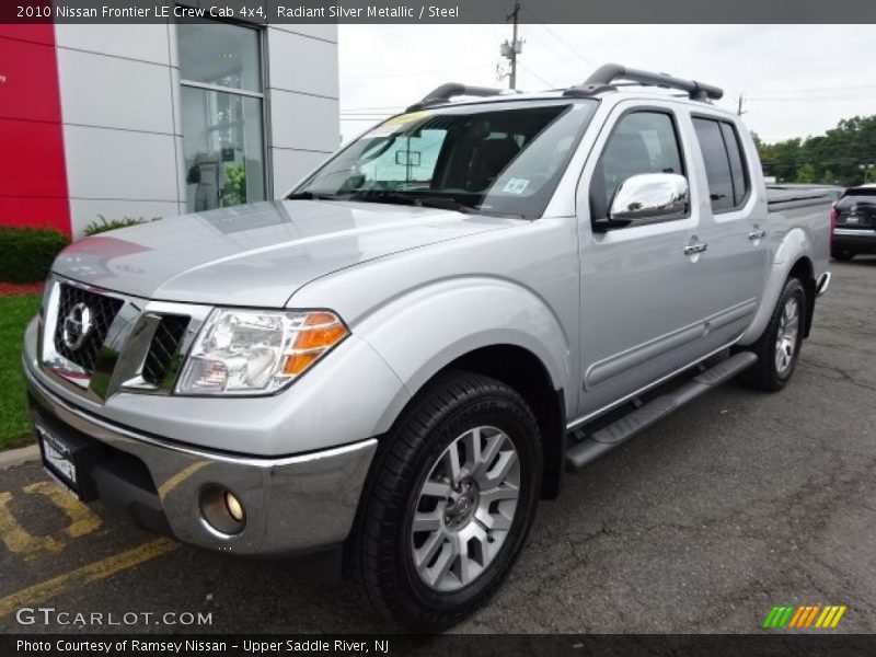 Radiant Silver Metallic / Steel 2010 Nissan Frontier LE Crew Cab 4x4