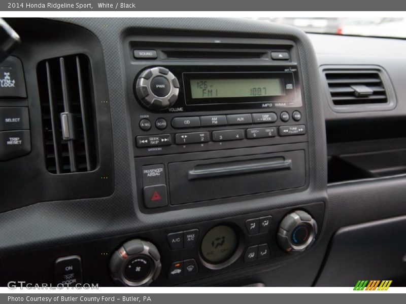 White / Black 2014 Honda Ridgeline Sport