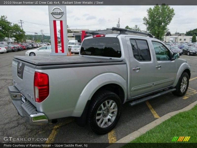 Radiant Silver Metallic / Steel 2010 Nissan Frontier LE Crew Cab 4x4
