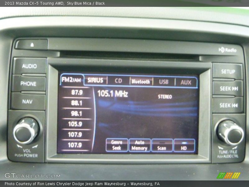 Sky Blue Mica / Black 2013 Mazda CX-5 Touring AWD