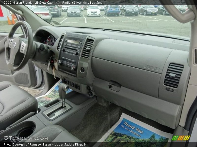 Radiant Silver Metallic / Steel 2010 Nissan Frontier LE Crew Cab 4x4