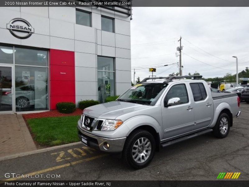 Radiant Silver Metallic / Steel 2010 Nissan Frontier LE Crew Cab 4x4