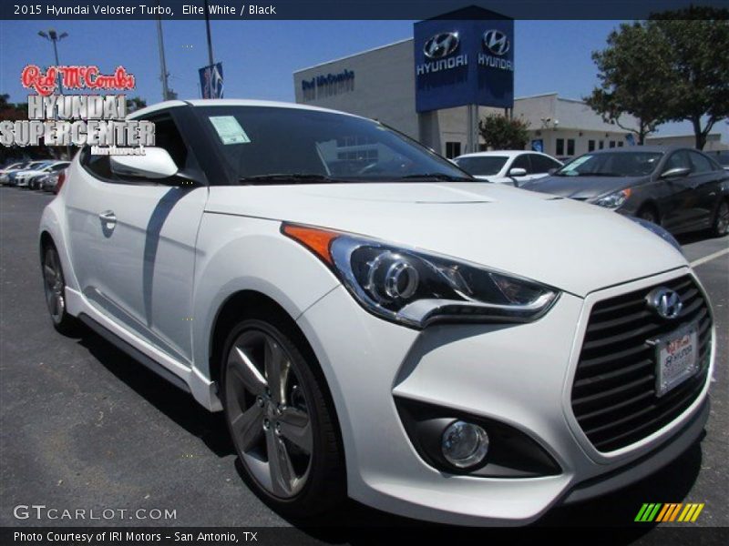 Elite White / Black 2015 Hyundai Veloster Turbo