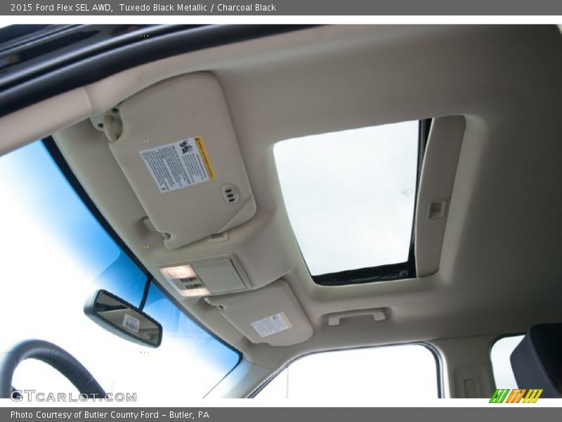 Tuxedo Black Metallic / Charcoal Black 2015 Ford Flex SEL AWD