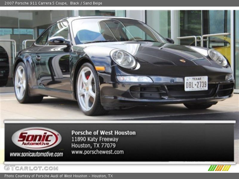 Black / Sand Beige 2007 Porsche 911 Carrera S Coupe