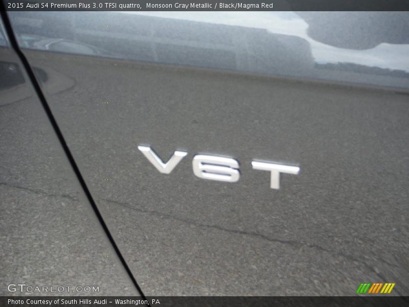 Monsoon Gray Metallic / Black/Magma Red 2015 Audi S4 Premium Plus 3.0 TFSI quattro
