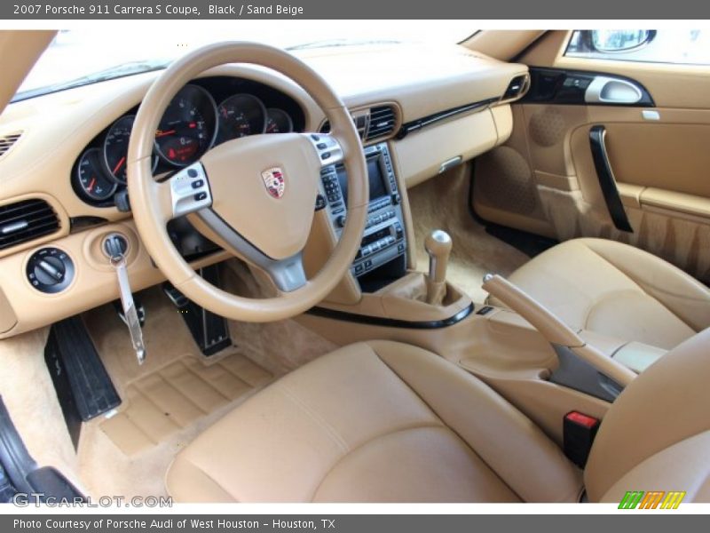 Black / Sand Beige 2007 Porsche 911 Carrera S Coupe