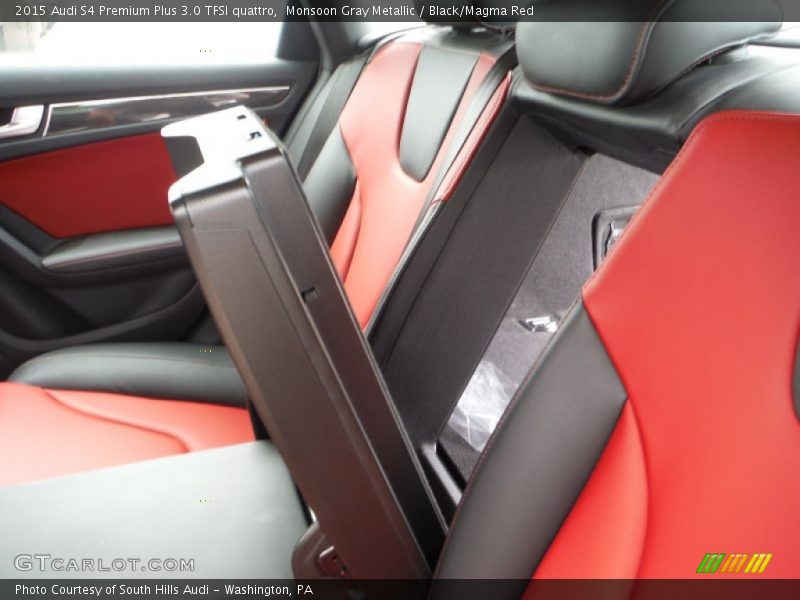 Monsoon Gray Metallic / Black/Magma Red 2015 Audi S4 Premium Plus 3.0 TFSI quattro