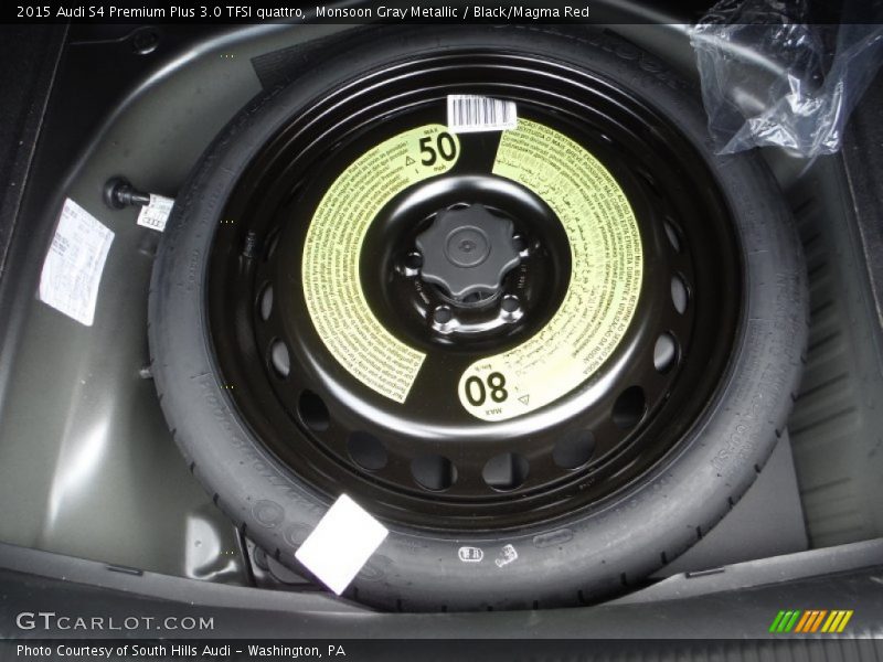 Monsoon Gray Metallic / Black/Magma Red 2015 Audi S4 Premium Plus 3.0 TFSI quattro
