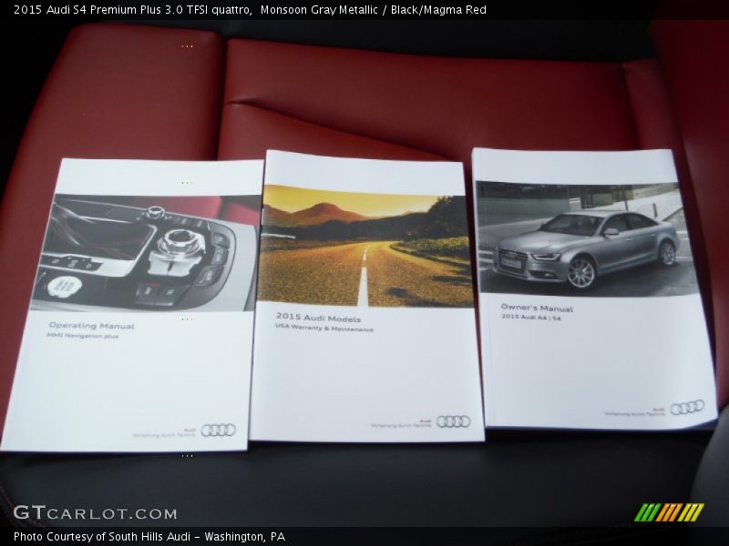 Monsoon Gray Metallic / Black/Magma Red 2015 Audi S4 Premium Plus 3.0 TFSI quattro