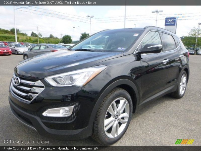 Twilight Black / Beige 2016 Hyundai Santa Fe Sport 2.0T AWD