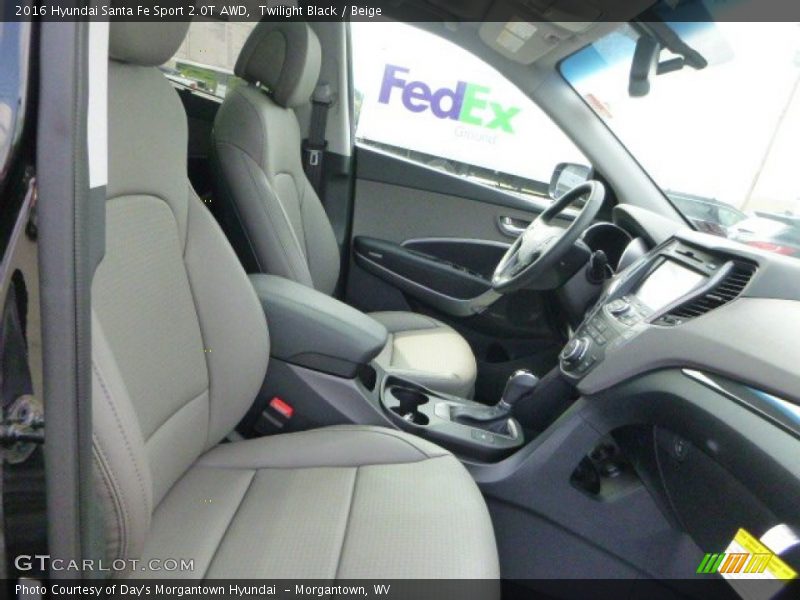 Twilight Black / Beige 2016 Hyundai Santa Fe Sport 2.0T AWD