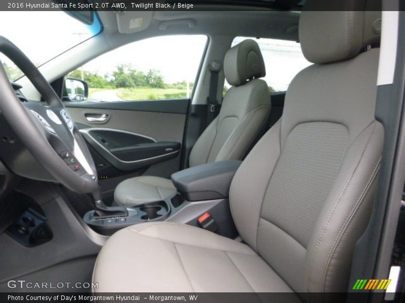 Twilight Black / Beige 2016 Hyundai Santa Fe Sport 2.0T AWD