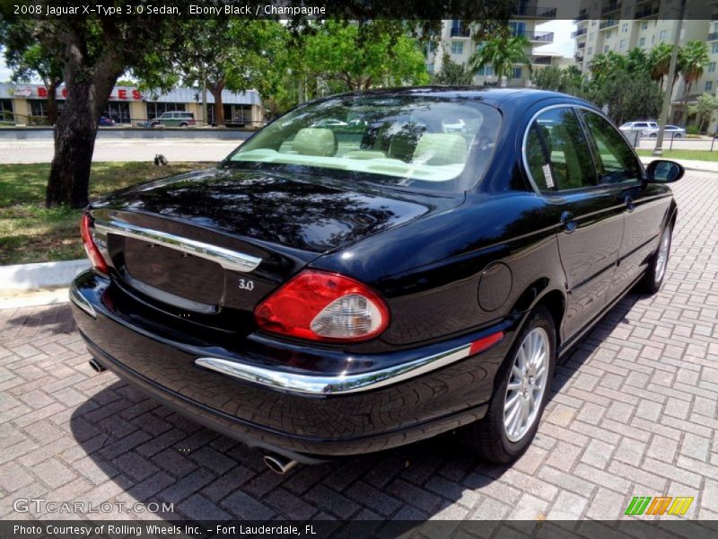 Ebony Black / Champagne 2008 Jaguar X-Type 3.0 Sedan