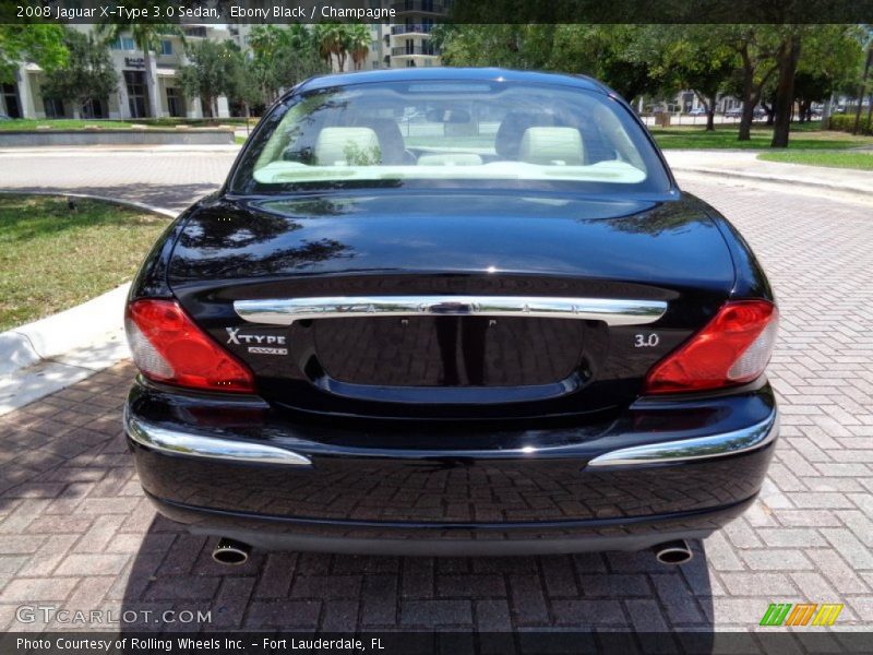 Ebony Black / Champagne 2008 Jaguar X-Type 3.0 Sedan