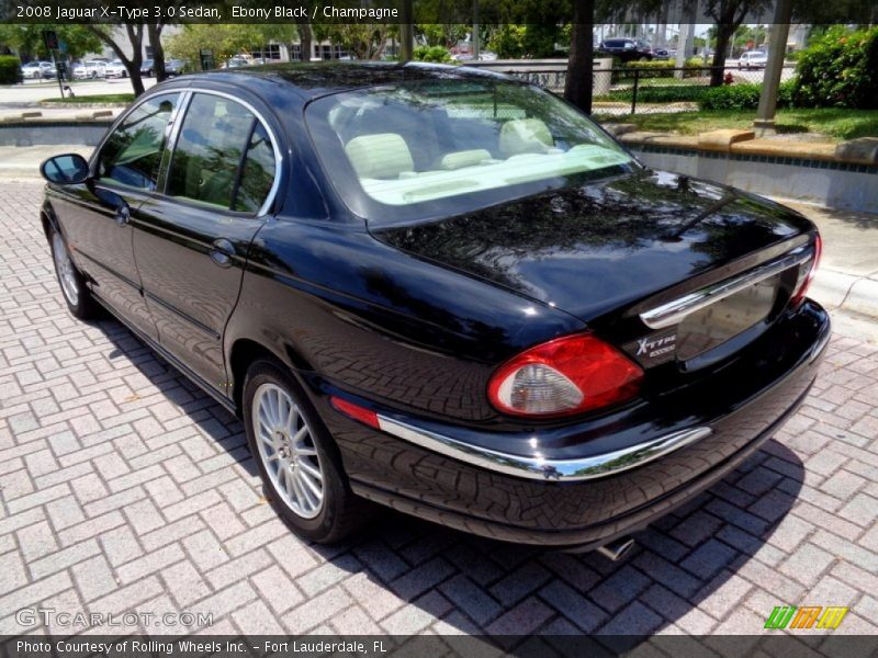 Ebony Black / Champagne 2008 Jaguar X-Type 3.0 Sedan